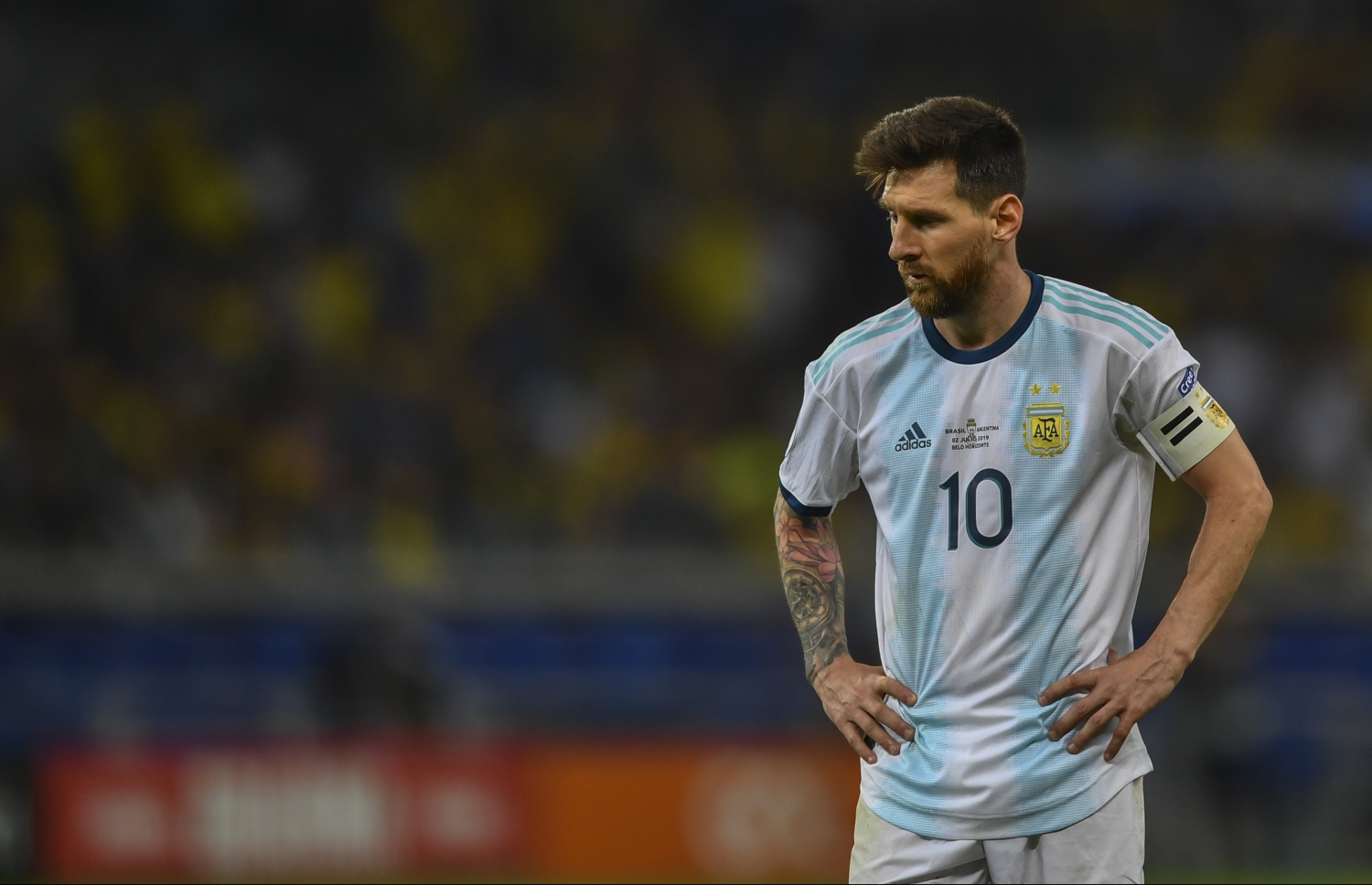 މިރޭގެ މެޗުގެ ތެރެއިން އާޖެންޓީނާގެ ތަރި ލިއޮނަލް މެސީ.- ފޮޓޯ: އޭއެފްޕީ