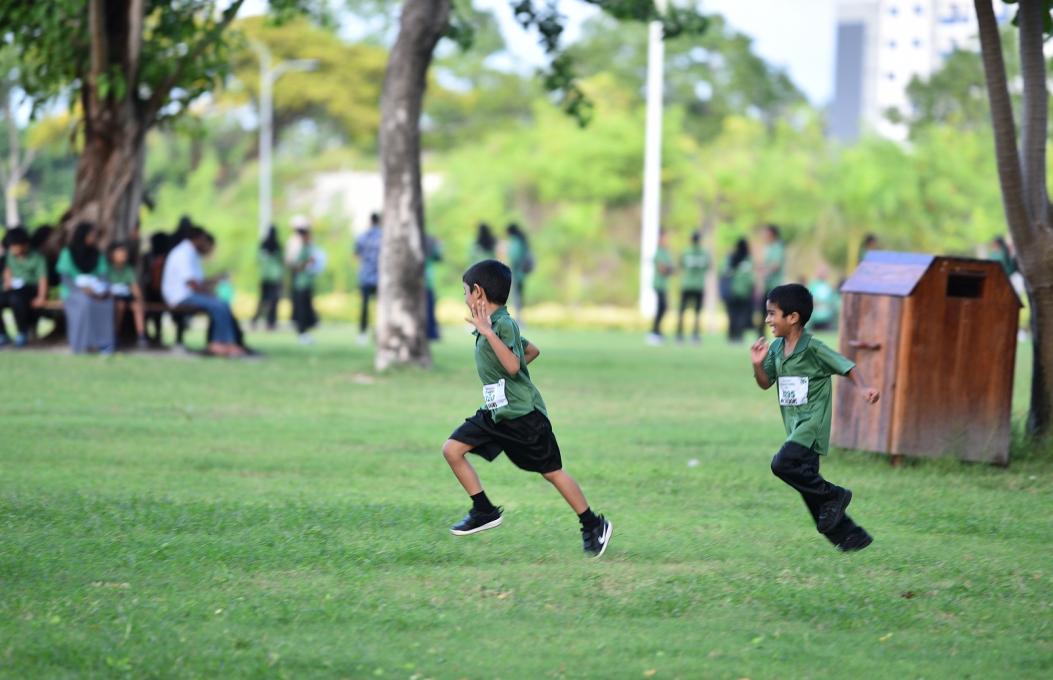 ހުޅުމާލެ: ޖުލައި 5، 2019- އަމީނިއްޔާ ސްކޫލުގެ 75 ވަނަ އަހަރީދުވަސް ފާހަގަކުރުމުގެ ހަރަކާތްތަކުގެ ތެރެއިން ހުކުރު ދުވަހުގެ ހަވީރު ހުޅުމާލޭގައި ބޭއްވި "އަމީނީ ޑައިމަންޑް ޖުބިލީ ރަން"ގެ ތެރެއިން.---ފޮޓޯ: ރައީސް އޮފީސް