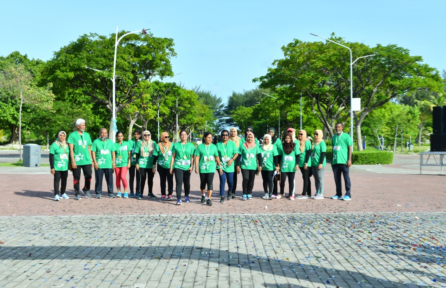 ހުޅުމާލެ: ޖުލައި 5، 2019- އަމީނިއްޔާ ސްކޫލުގެ 75 ވަނަ އަހަރީދުވަސް ފާހަގަކުރުމުގެ ހަރަކާތްތަކުގެ ތެރެއިން ހުކުރު ދުވަހުގެ ހަވީރު ހުޅުމާލޭގައި ބޭއްވި "އަމީނީ ޑައިމަންޑް ޖުބިލީ ރަން"ގެ ތެރެއިން.---ފޮޓޯ: ރައީސް އޮފީސް