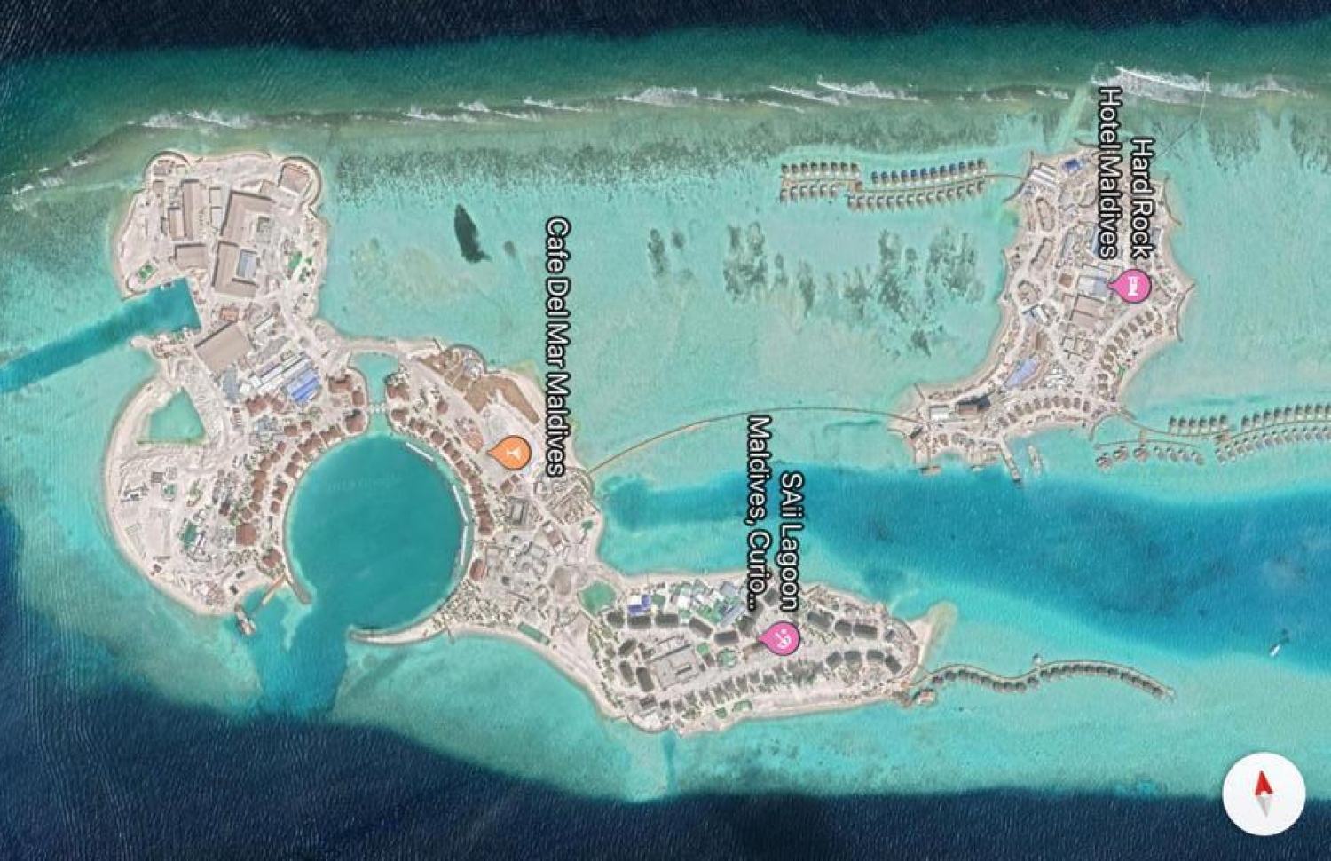 އެނބޫދޫ ފަޅު ހިއްކައިގެން ހަދާފައިވާ ރިސޯޓްތައް