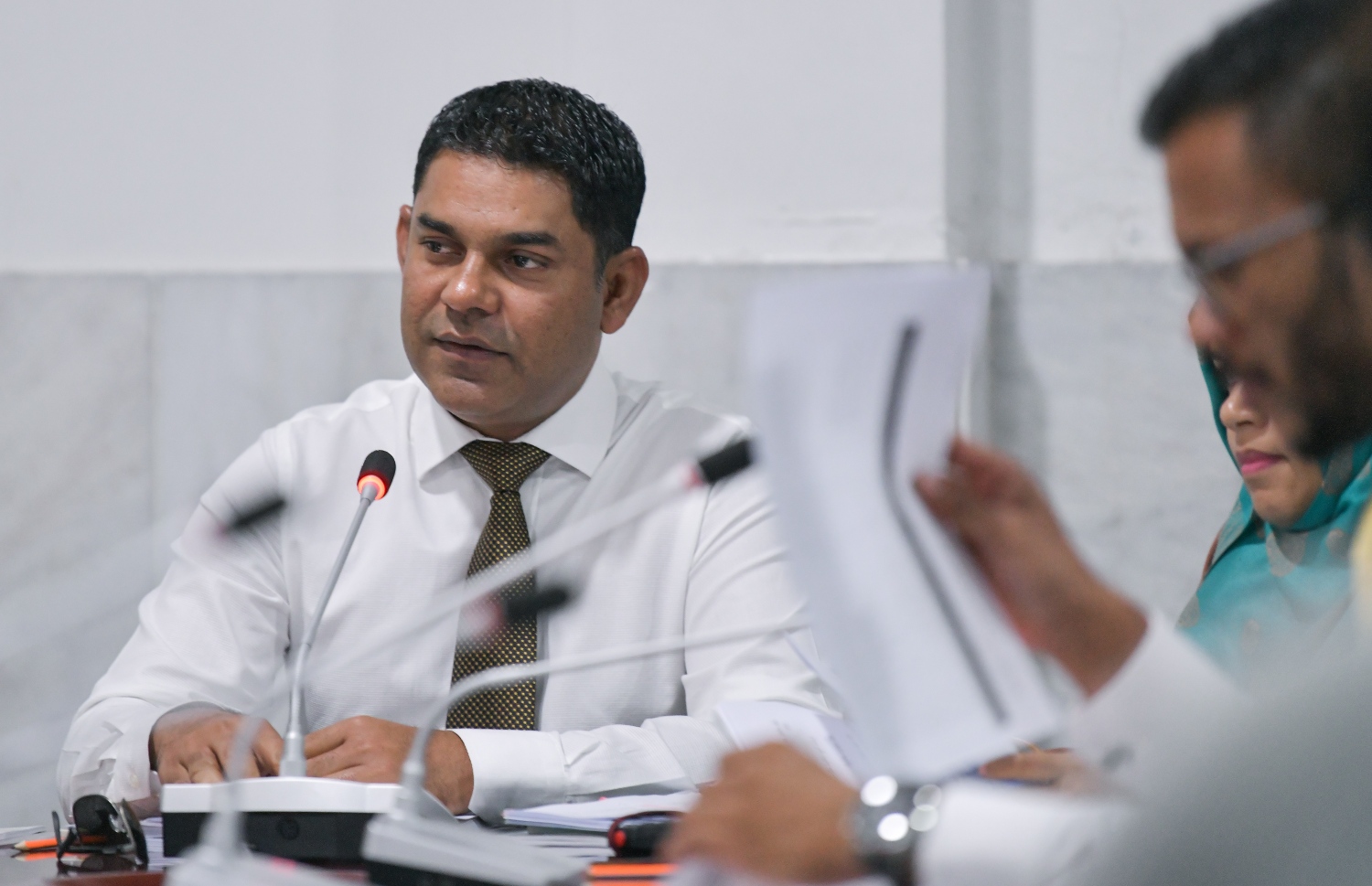 މާލިއްޔަތު ކޮމިޓީގެ މުގައްރިރު މުހައްމަދު ނާޝިޒް ކޮމެޓީގައި -- ފައިލް ފޮޓޯ