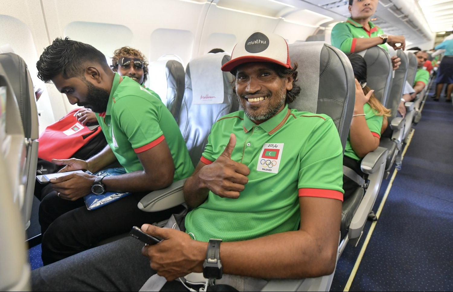 ސެއިލިން ޓީމުގެ ގައްބެ މި ފަހަރުގެ އައިއޯއައިޖީ އަށް ފުރުމުގެ ތެރެއިން.-- ފޮޓޯ: މޯލްޑިވްސް އޮލިމްޕިކް ކޮމިޓީ