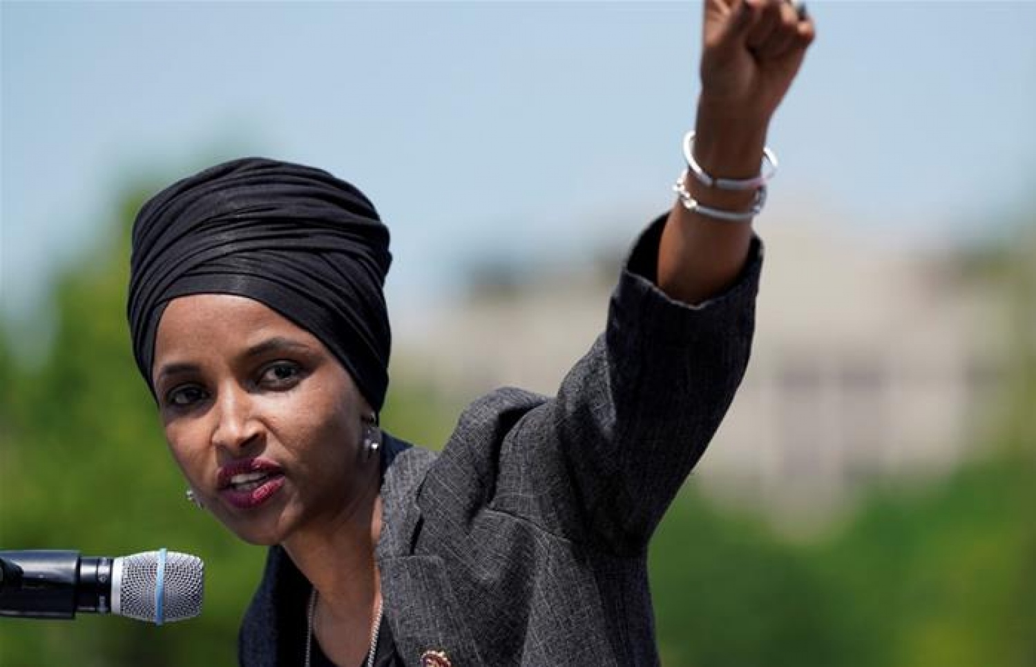 އެމެރިކާގެ ކޮންގްރެސްގެ އަންހެން މެންބަރު އިލްހާން އުމަރު. --ފޮޓޯ:ރޮއިޓާސް