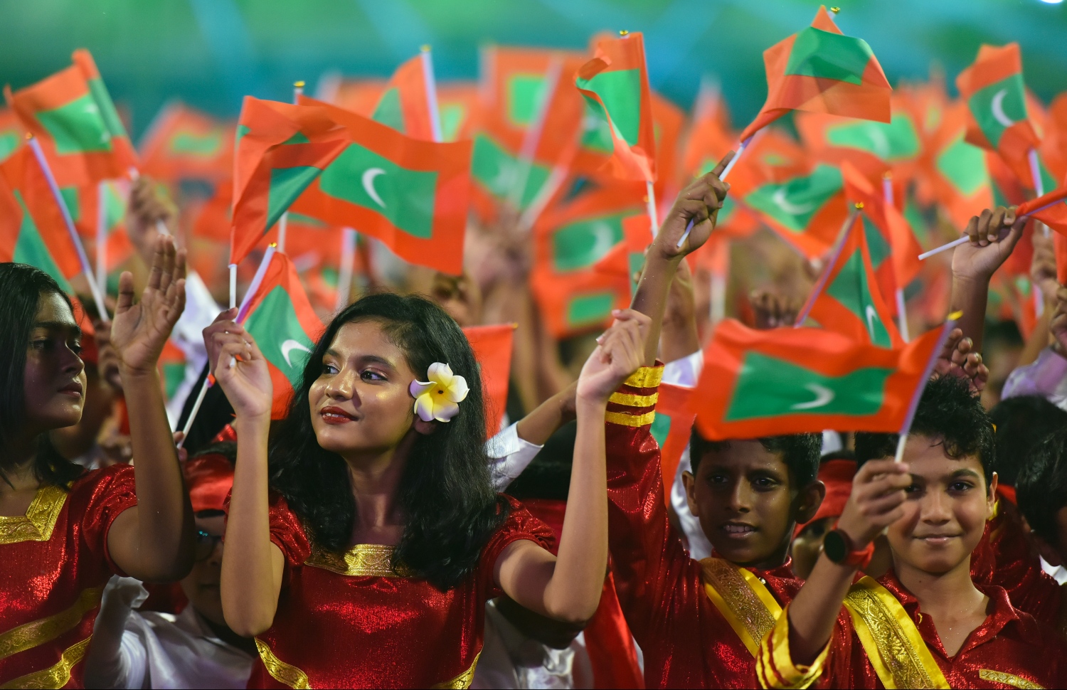 މާލެ: ޖުލައި 26، 2019- ގަލޮޅު ދަނޑުގައި ކުރިއަށްދިޔަ މި އަހަރުގެ މިނިވަން ދުވަހުގެ ކުޅިވަރުތަކުގެ ތެރެއިން.---ފޮޓޯ: ހުސައިން ވަހީދު/މިހާރު