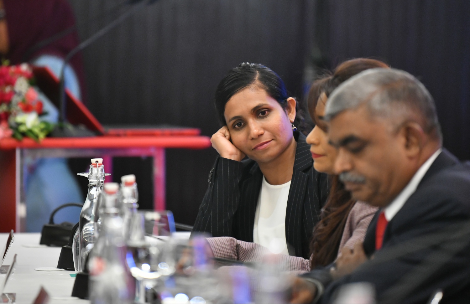 މާލެ: ޖުލައި 30، 2019- ބޭންކް އޮފް މޯލްޑިވްސް (ބީއެމްއެލް)ގެ އަހަރީ އާންމު ޖަލްސާގެ ތެރެއިން.---ފޮޓޯ: ހުސެއިން ވަހީދު/ މިހާރު