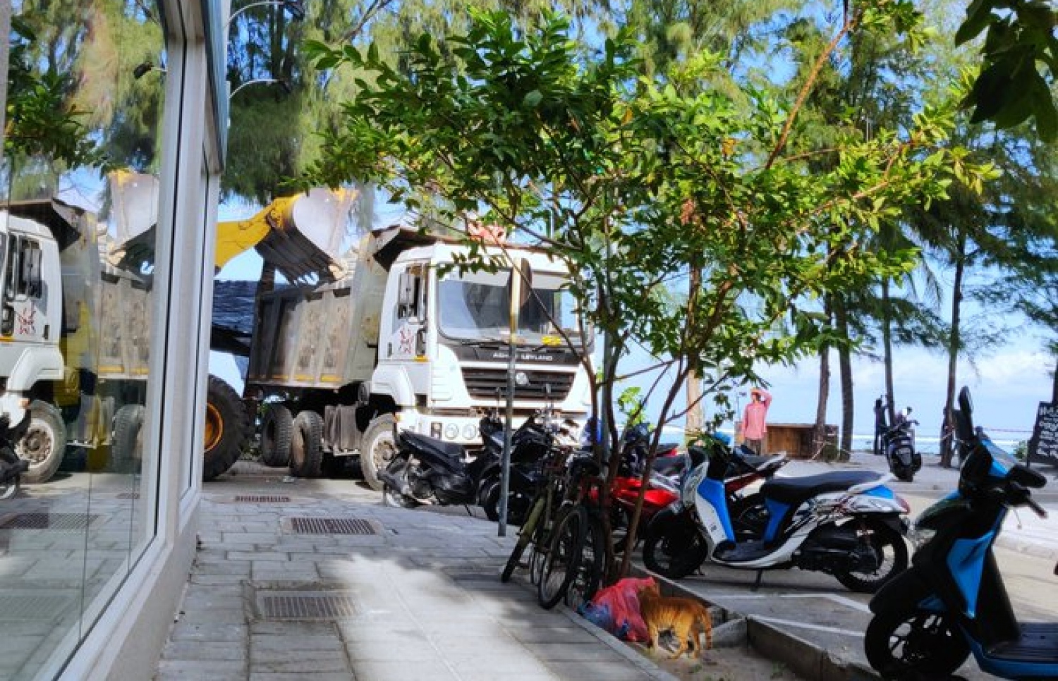 ހުޅުމާލެ ބީޗު ސަރަހައްދު ހުސް ކުރުމުގެ މަސައްކަތް އެޗްޑީސީން އިއްޔެ ކުރަނީ. -