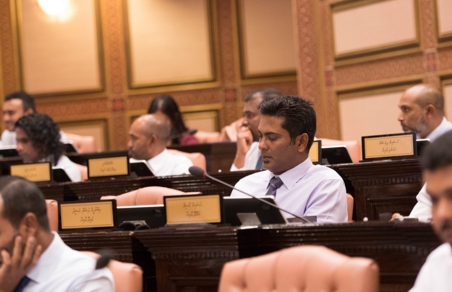 ރައްޔިތުންގެ މަޖިލިހުގެ ޖަލްސާއެއްގައި މެމްބަރުން ބައިވެރިވެވަޑައިގަންނަވަނީ. --- ފޮޓޯ: މަޖިލިސް