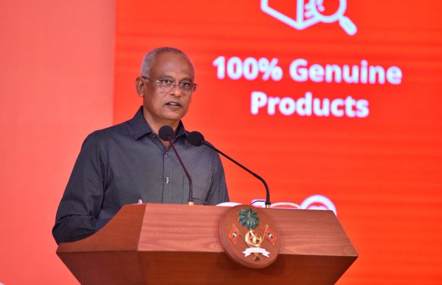 އުރީދޫގެ މޫލީ އިފްތިތާހު ކުރުމަށް ބޭއްވި ރަސްމިއްޔަތުގައި ރައީސް ވާހަކަފުޅު ދައްކަވަނީ- ފޮޓޯ: ޕްރެޒިޑެންސީ މޯލްޑިވްސް