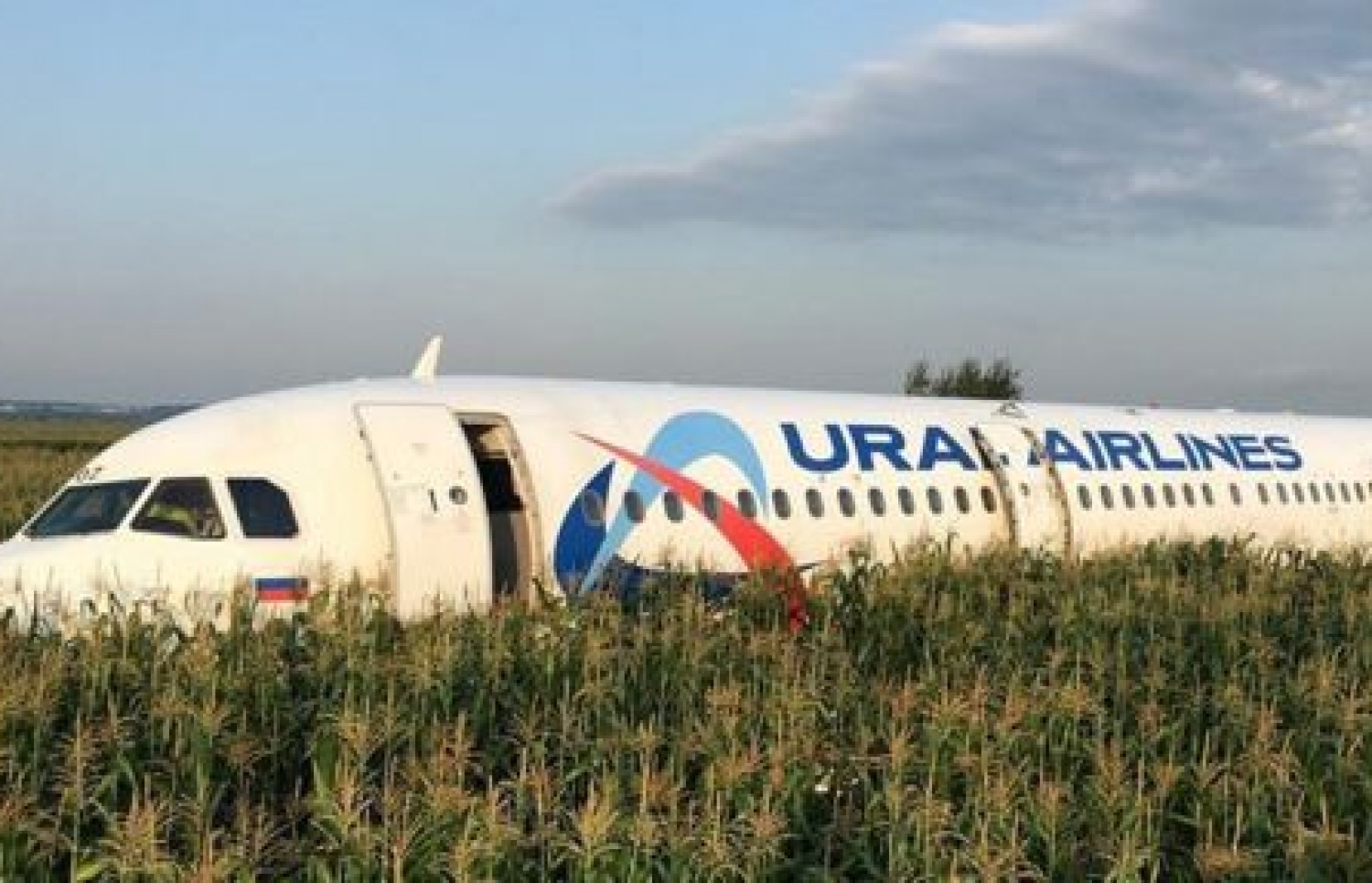 ރަޝިޔާގެ ޔުރަލް އެއާލައިންސްގެ އޭ321 ގެ ބޯޓު ޒުވާރި ދަނޑަށް ޖައްސާފައި. --ފޮޓޯ:ރޮއިޓާސް