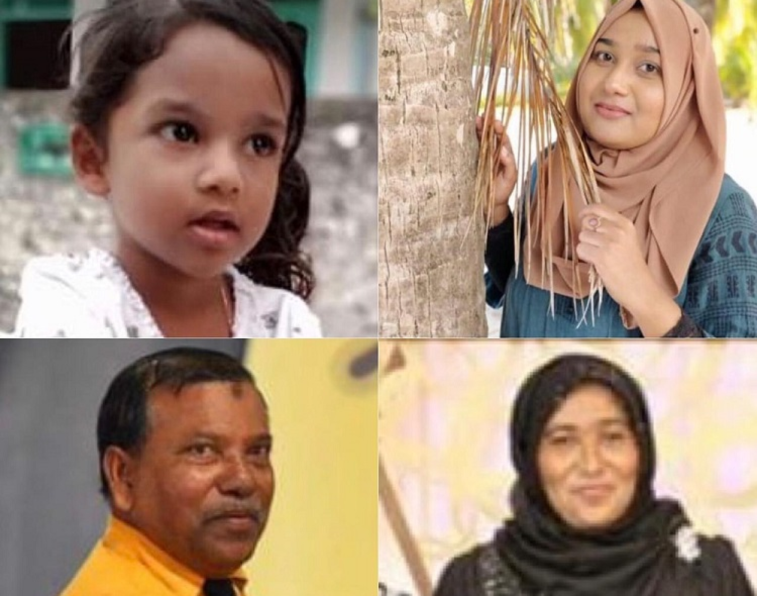 އެ ހާދިސާގައި ނިޔާވި ހުސެއިން އާއި އޭނާގެ އާއިލާގެ މެމްބަރުން.