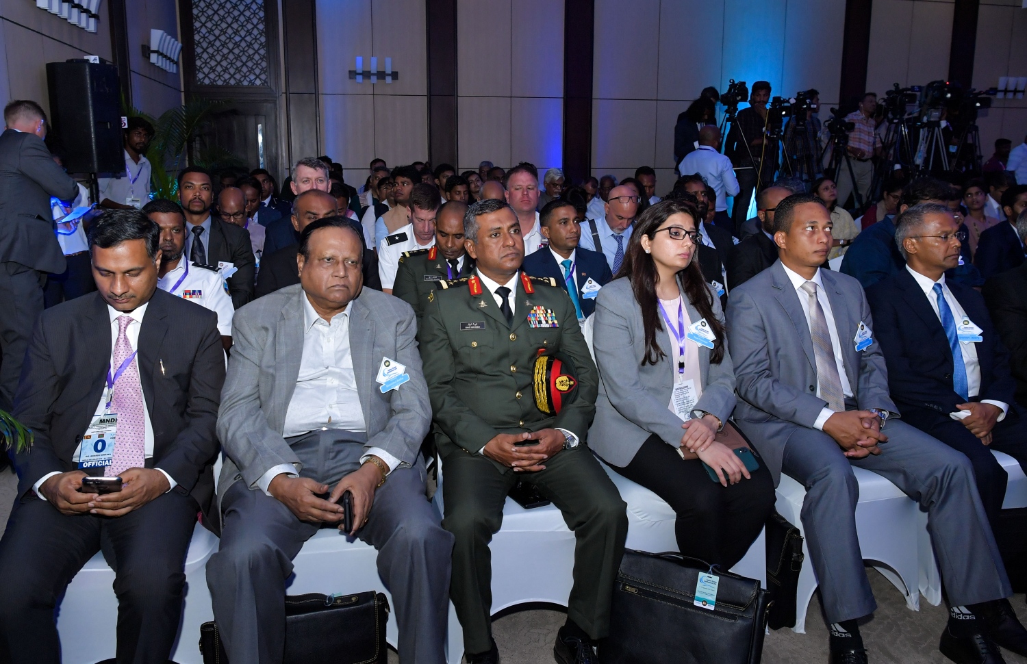 ޕެރެޑައިސް އައިލެންޑް ރިސޯޓް: ސެޕްޓެމްބަރު 3، 2019: ހަތަރުވަނަ އިންޑިއަން އޯޝަން ކޮންފަރެންސް (އައިއޯސީ) ފެށުމަށް ޕެރެޑައިސް އައިލެންޑް ރިސޯޓުގައި ބޭއްވި ހަފުލާގެ ތެރެއިން.-- ފޮޓޯ: ރައީސް އޮފީސް