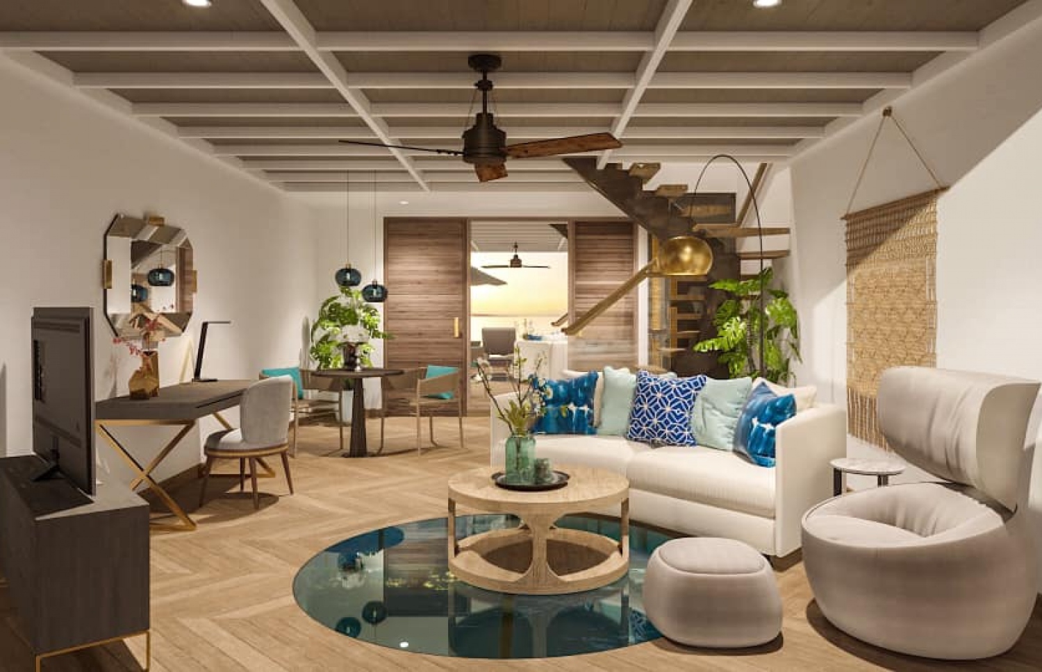 ޓޮލާނޯ މޯލްޑިވްސް ކުނާވަށި ގެ ވިލާއެއްގެ އެތެރެ-- ފޮޓޯ: ލާ ވީ ހޮޓެލްސް އެންޑް ރެޒޯޓްސް