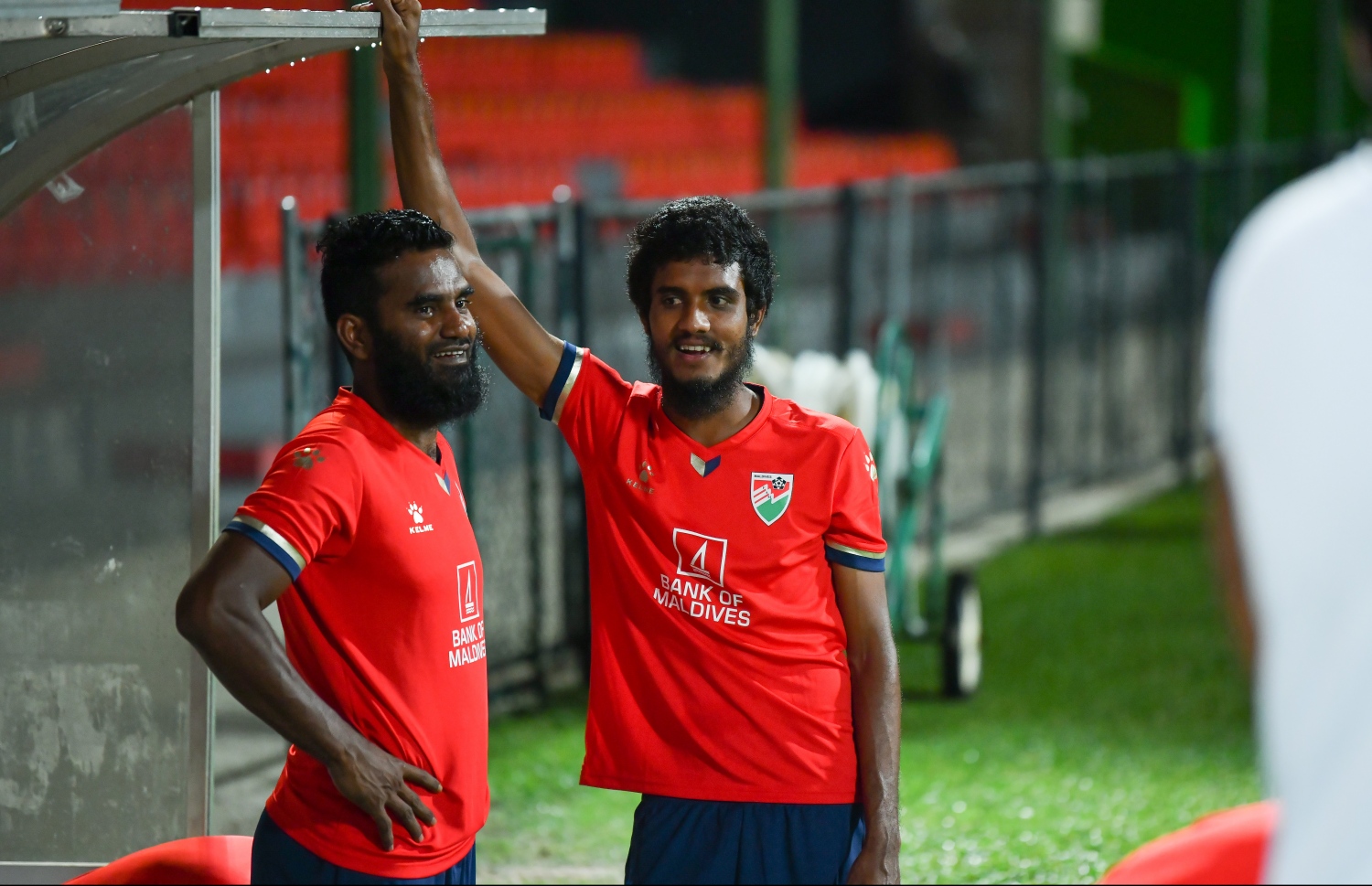 މާލެ: ސެޕްޓެމްބަރު 9، 2019: ވޯލްޑް ކަޕް ކޮލިފައިންގައި ދިވެހިރާއްޖެއާޢި ޗައިނާ ވާދަކުރާ މެޗުގެ ޕްރެކްޓިސް ފެށުން.-- ފޮޓޯ: ހުސައިން ވަހީދު /މިހާރު