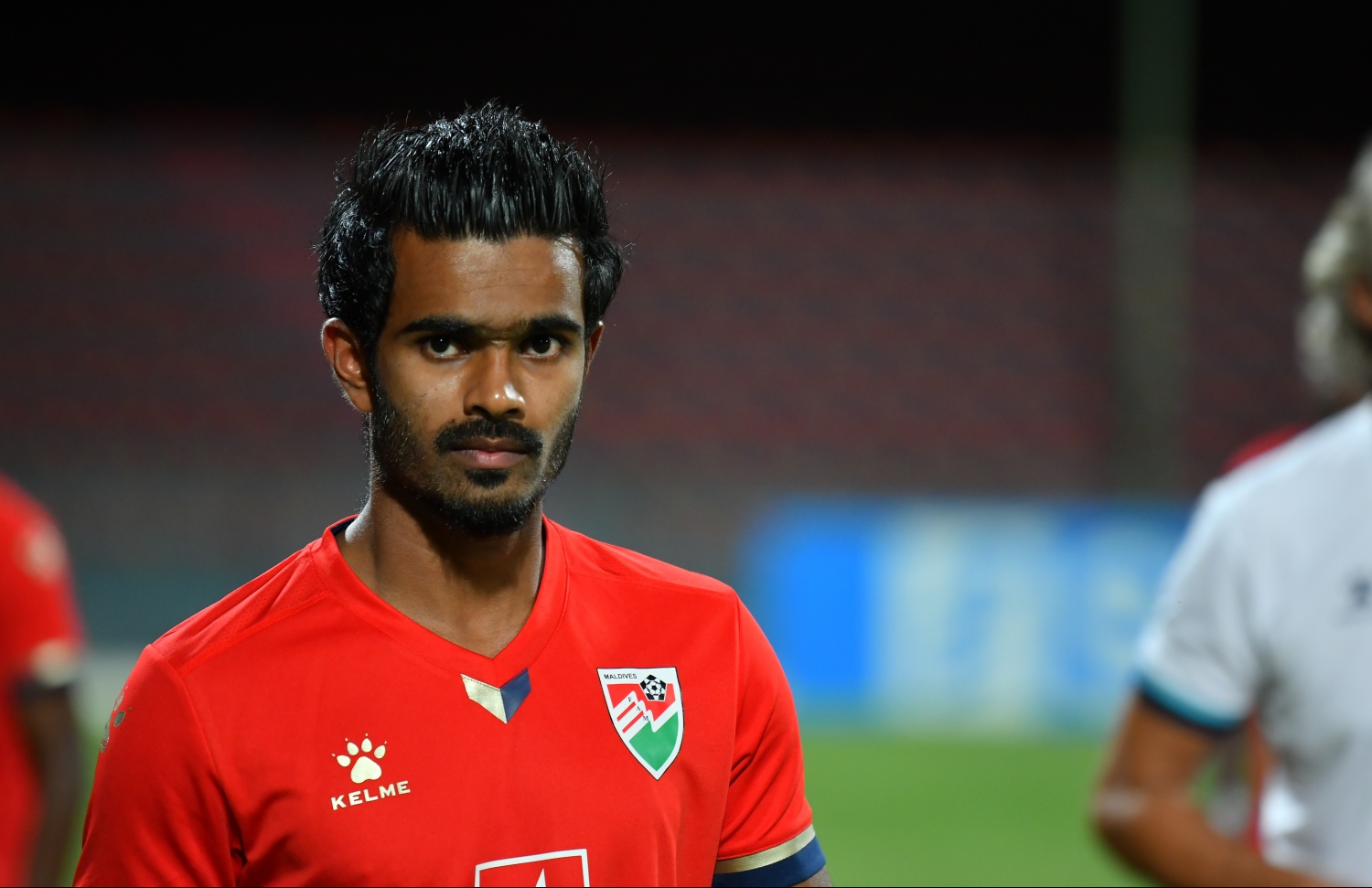 މާލެ: ސެޕްޓެމްބަރު 9، 2019: ވޯލްޑް ކަޕް ކޮލިފައިންގައި ދިވެހިރާއްޖެއާޢި ޗައިނާ ވާދަކުރާ މެޗުގެ ޕްރެކްޓިސް ފެށުން.-- ފޮޓޯ: ހުސައިން ވަހީދު /މިހާރު