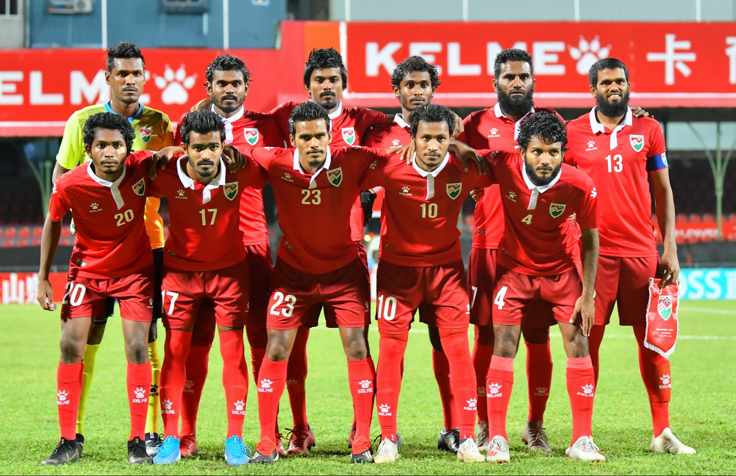 މާލެ: ސެޕްޓެމްބަރު 10، 2019: ވޯލްޑް ކަޕް ކޮލިފައިންގައި ދިވެހިރާއްޖެއާޢި ޗައިނާ ވާދަކުރި މެޗުގެ ތެރެއިން: މިމެޗު 5-0 އިން ކާމިޔާބުކުރީ ޗައިނާ.---ފޮޓޯ: ހުސައިން ވަހީދު /މިހާރު