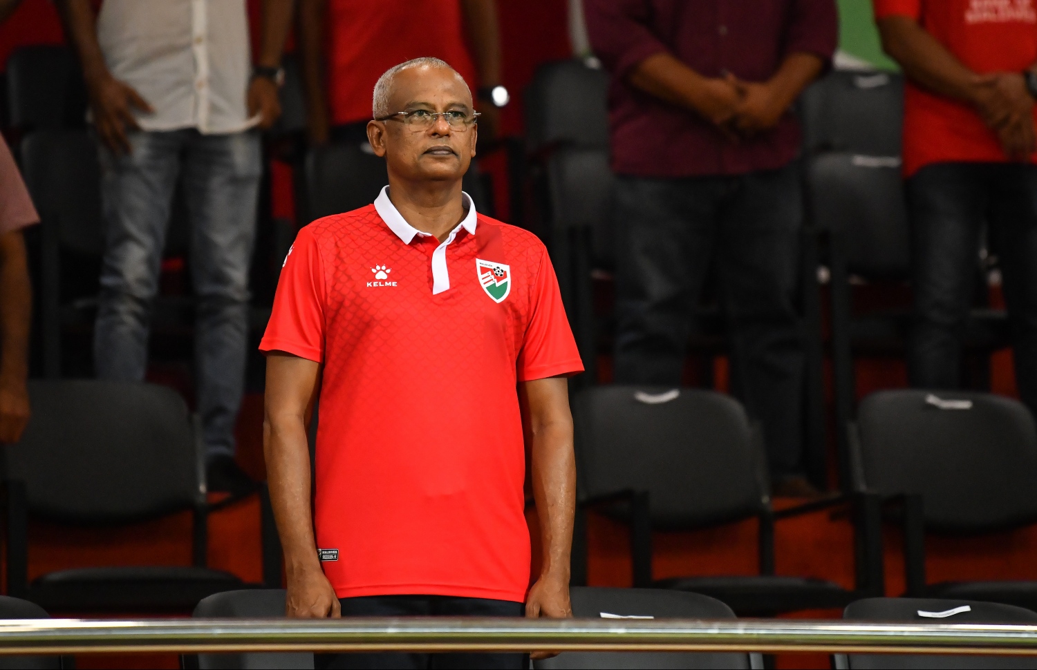 މާލެ: ސެޕްޓެމްބަރު 10، 2019: ވޯލްޑް ކަޕް ކޮލިފައިންގައި ދިވެހިރާއްޖެއާޢި ޗައިނާ ވާދަކުރި މެޗުގެ ތެރެއިން: މިމެޗު 5-0 އިން ކާމިޔާބުކުރީ ޗައިނާ.---ފޮޓޯ: ހުސައިން ވަހީދު /މިހާރު