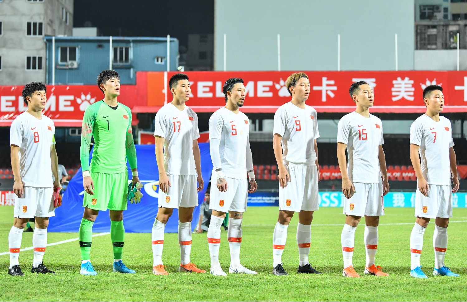 މާލެ: ސެޕްޓެމްބަރު 10، 2019: ވޯލްޑް ކަޕް ކޮލިފައިންގައި ދިވެހިރާއްޖެއާޢި ޗައިނާ ވާދަކުރި މެޗުގެ ތެރެއިން: މިމެޗު 5-0 އިން ކާމިޔާބުކުރީ ޗައިނާ.---ފޮޓޯ: ހުސައިން ވަހީދު /މިހާރު