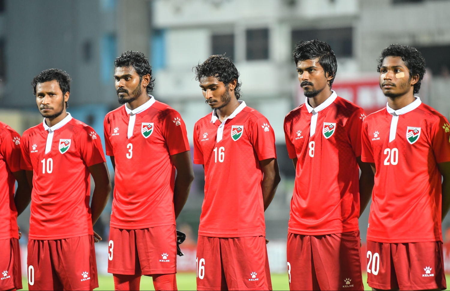 ޗައިނާއާ ދެކޮޅަށް ކުޅުނު މެޗުގެ ތެރެއިން ނާއިމް (ކ.3). -- ފޮޓޯ: ހުސެއިން ވަހީދު/ މިހާރު