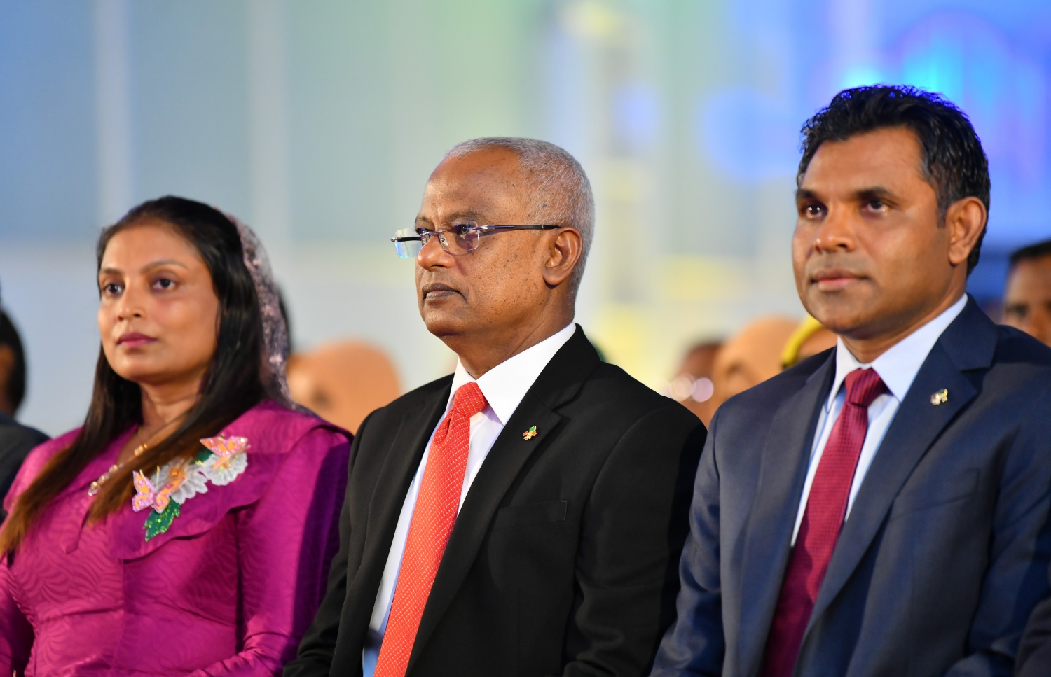 މާލެ: ސެޕްޓެމްބަރު 12، 2019: ސާނަވީ އިމްތިހާންގައި ބައިވެރިވެ ވަނަތައް ހޯދި ދަރިވަރުންނަށް އިނާމު ދިނުމަށް ދަރުބާރުގޭގައި ބޭއްވި ރަސްމިއްޔާތުގެ ތެރެއިން.---ފޮޓޯ: ހުސައިން ވަހީދު /މިހާރު