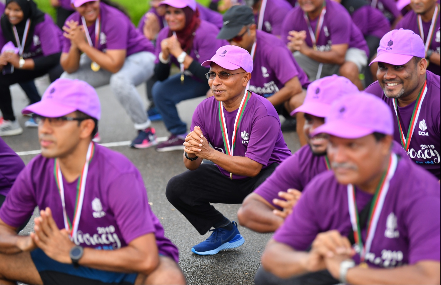 ހުޅުމާލެ: ސެޕްޓެމްބަރު 14، 2019: ބައިނަލްއަގުވާމީ ޑިމޮކްރަސީ ދުވަސް ފާހަގަކުރުމުގެ ގޮތުން އިލެކްޝަންސް ކޮމިޝަނުން އިންތިޒާމުކޮށްގެން ބޭއްވި "ޑިމޮކްރަސީ ރަން 2019"ގެ ތެރެއިން.---ފޮޓޯ: ހުސައިން ވަހީދު /މިހާރު