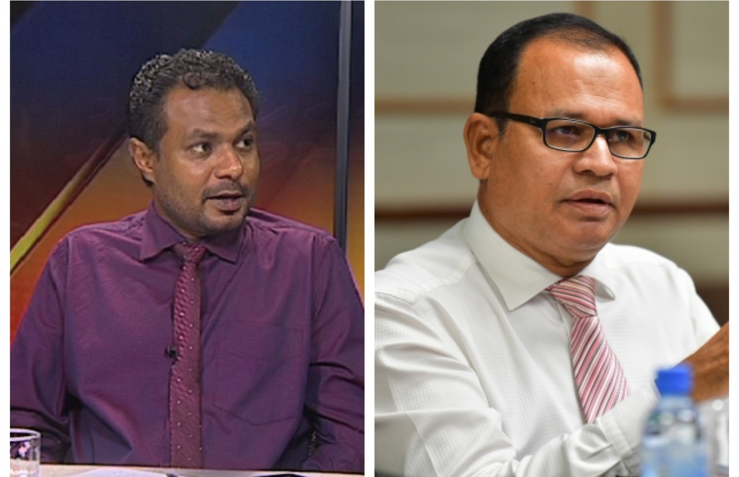 މަޑުއްވަރީ ދާއިރާގެ މެމްބަރު އާދަމް ޝަރީފާއި (ކ) ރައީސް އޮފީހުގެ ލީގަލް ކައުންސެލް އަހުމަދު އަބްދުﷲ އަފީފް.