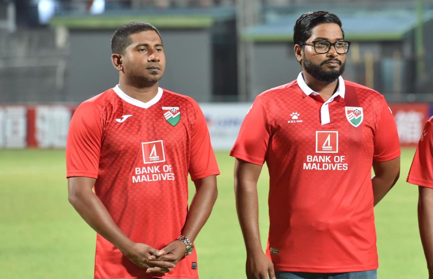 ސްޕޯޓްސް މިނިސްޓަރު މަހުލޫފް (ވ) އެފްއޭއެމްގެ ރައީސް ބައްސާމް.---ފައިލް ފޮޓޯ: މިހާރު