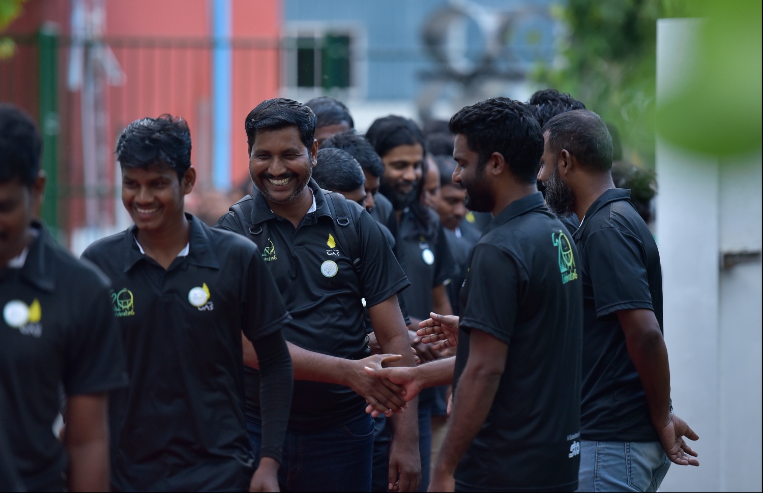 މޯލްޑިވް ގޭސްގެ އަހަރީ ދުވަސް ފާހަގަކުރުމަށް ބޭއްވި ހަފްލާގައި އެ ކުންފުނީގެ މުވައްޒަފުން ބައިވެރިވަނީ-- ފޮޓޯ: ހުސައިން ވަހީދު/މިހާރު