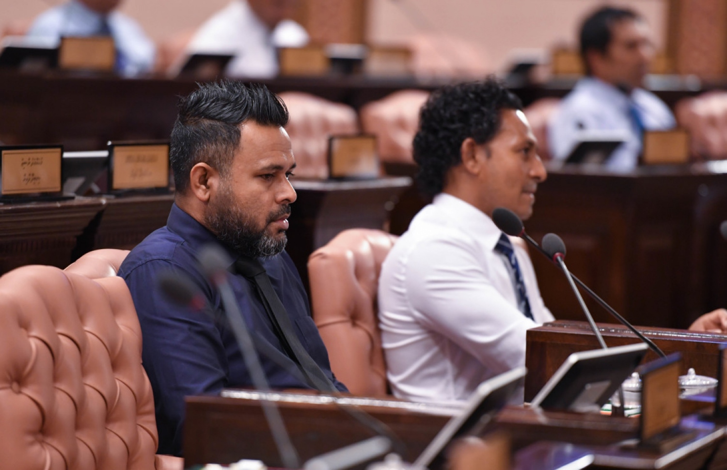 މަޖިލިހުގެ މިއަދުގެ ޖަލްސާގައި ނައިފަރު ދާއިރާގެ މެމްބަރު އަހުމަދު ޝިޔާމް --- ފޮޓޯ: މަޖިލިސް