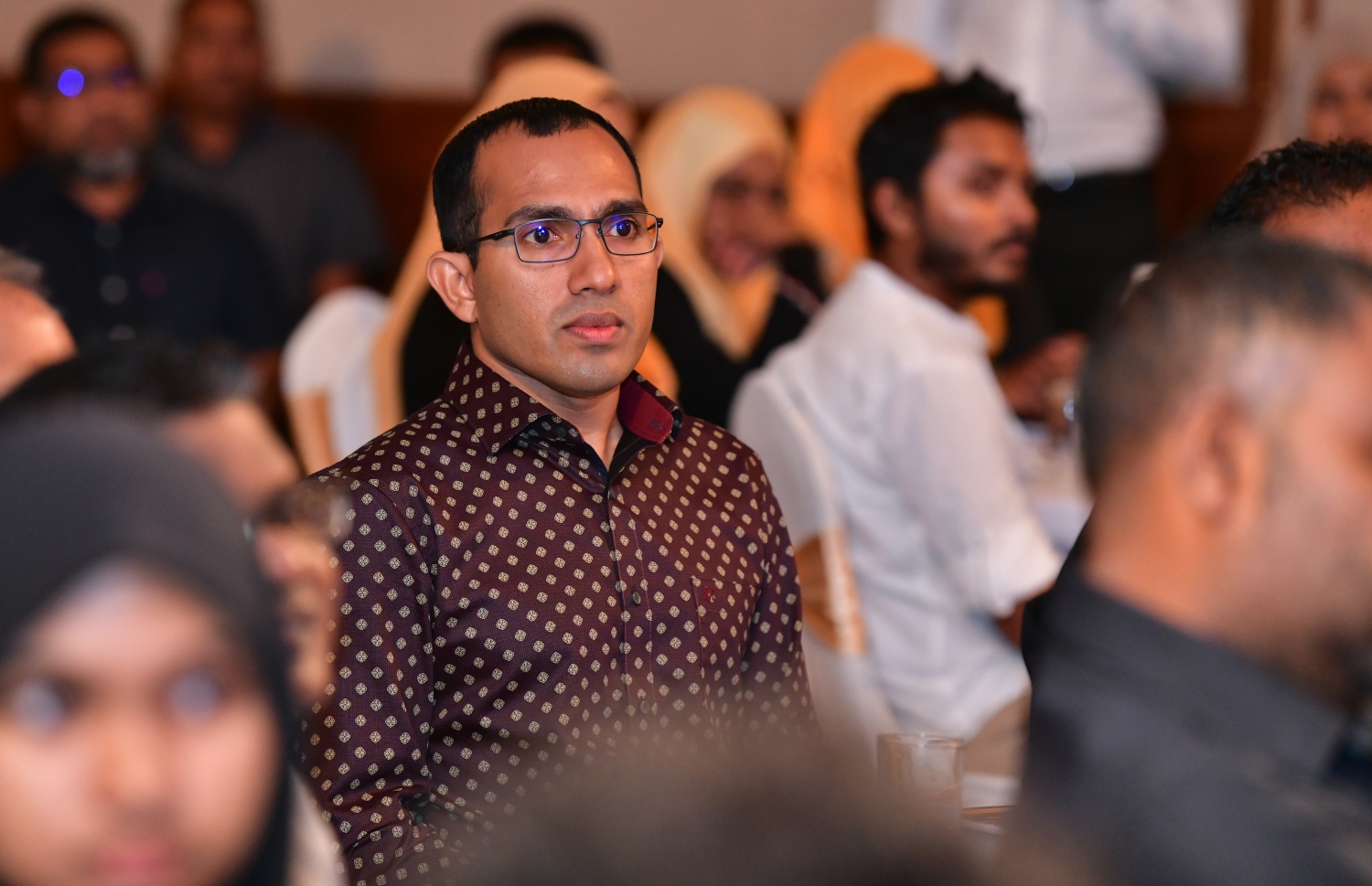 އޮކްޓޯބަރު 18، 2019- ވިލާ ކޮލެޖުގެ 12 ވަނަ އަހަރީ ދުވަސް ފާހަގަކުރުމަށް ބޭއްވި ރަސްމިއްޔާތުގެ ޝަރަގުވެރި މެހުމާން ކޮމިއުނިކޭޝަން، ސައިންސް އެންޑް ޓެކްނޮލޮޖީ މިނިސްޓަރު މަލީހު ބައިވެރިވެވަޑައިގަންނަވަނީ.---ފޮޓޯ: ނިޝާން އަލީ/މިހާރު