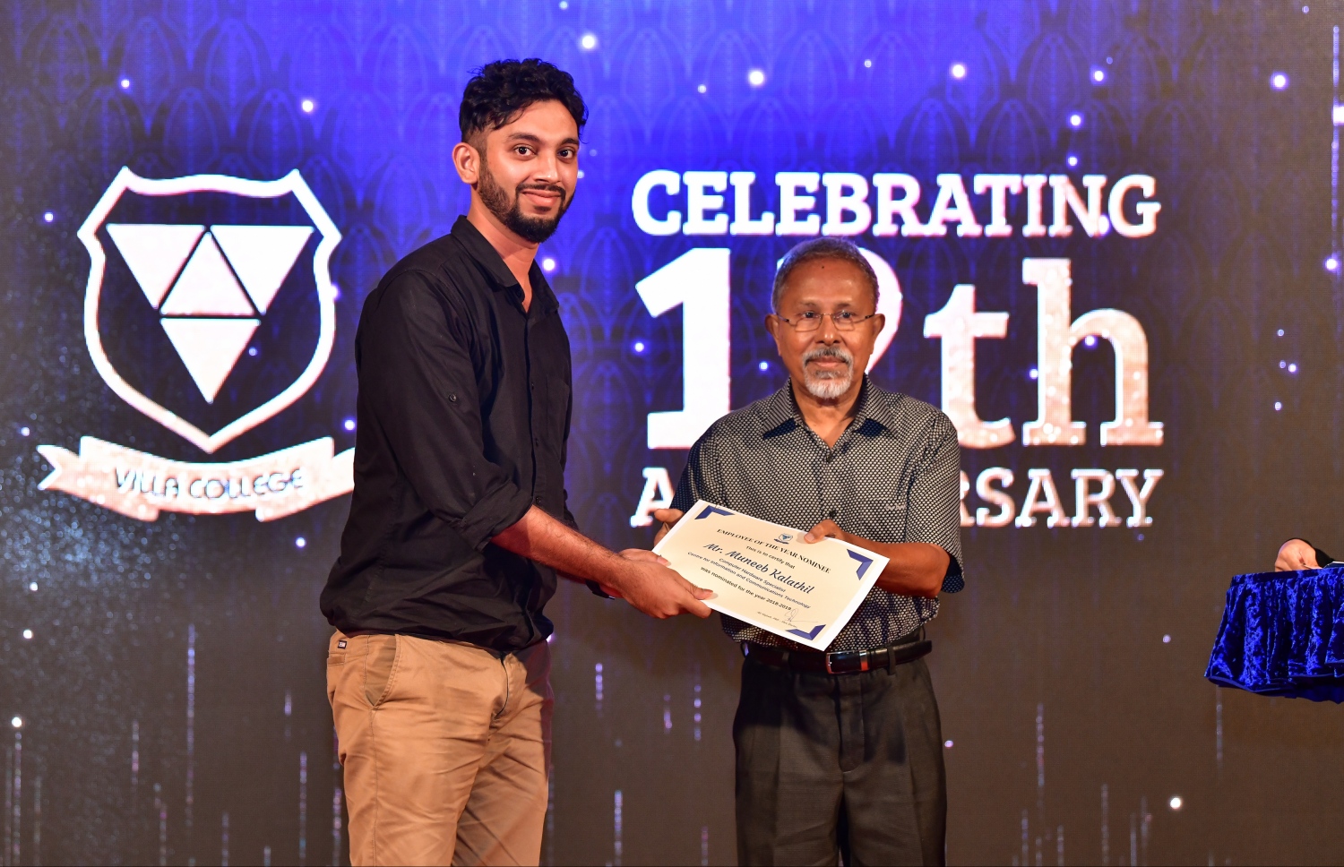 އޮކްޓޯބަރު 18، 2019- ވިލާ ކޮލެޖުގެ 12 ވަނަ އަހަރީ ދުވަސް ފާހަގަކުރުމަށް ބޭއްވި ރަސްމިއްޔާތުގެ ތެރެއިން.---ފޮޓޯ: ނިޝާން އަލީ/މިހާރު