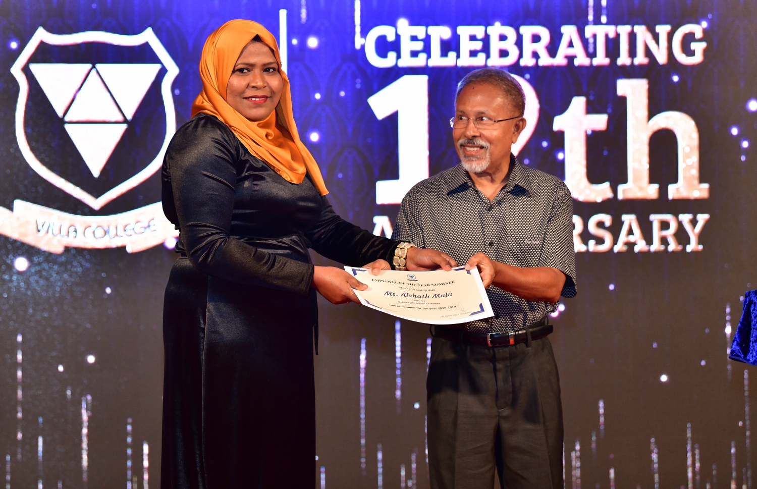 އޮކްޓޯބަރު 18، 2019- ވިލާ ކޮލެޖުގެ 12 ވަނަ އަހަރީ ދުވަސް ފާހަގަކުރުމަށް ބޭއްވި ރަސްމިއްޔާތުގެ ތެރެއިން.---ފޮޓޯ: ނިޝާން އަލީ/މިހާރު