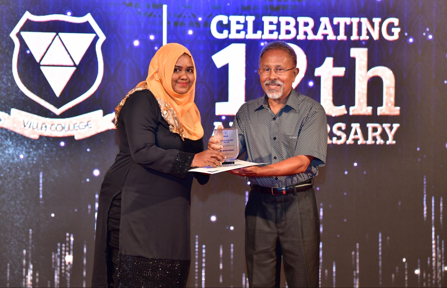 އޮކްޓޯބަރު 18، 2019- ވިލާ ކޮލެޖުގެ 12 ވަނަ އަހަރީ ދުވަސް ފާހަގަކުރުމަށް ބޭއްވި ރަސްމިއްޔާތުގެ ތެރެއިން.---ފޮޓޯ: ނިޝާން އަލީ/މިހާރު
