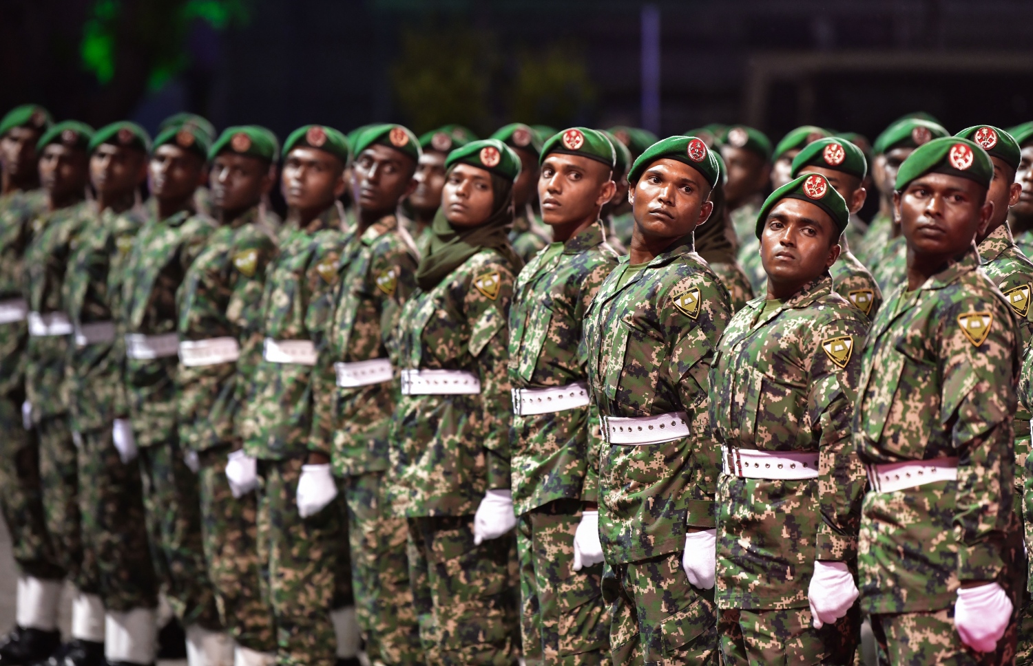 ނަސްރުގެ ދުވަސް ފާހަގަކުރަން ބޭއްވި ހާއްސަ ރަަސްމިއްޔާތުގައި ބައިވެރިވި ބައެއް ސިފައިން.-- ފޮޓޯ: ނިޝާން އަލީ/ މިހާރު