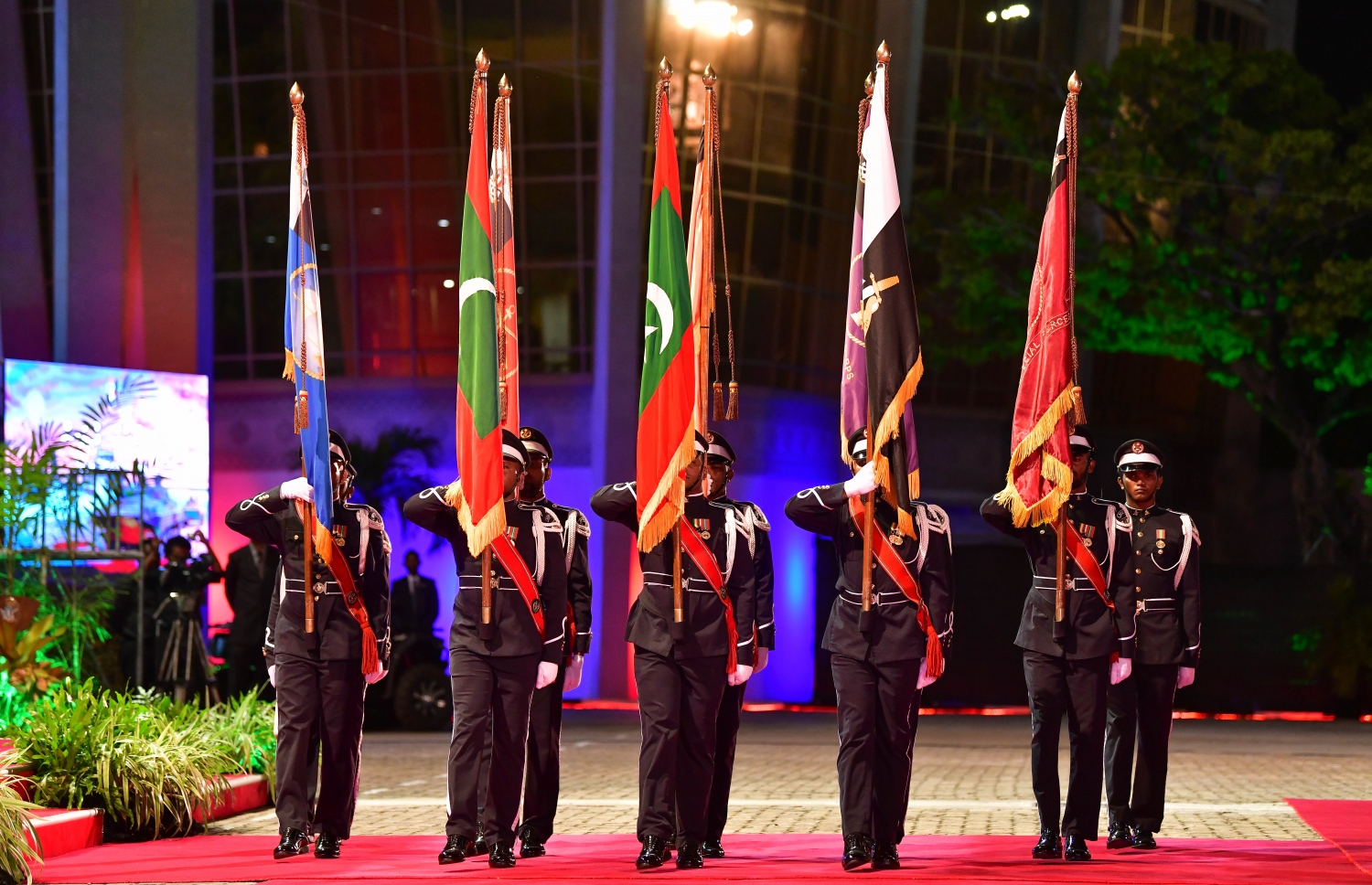 މާލެ: ނޮވެމްބަރު 3، 2019- މި އަހަރުގެ ނަސްރުގެ ދުވަސް ފާހަގަކުރަން އެމްއެންޑީއެފުން ބޭއްވި ޚާއްސަ ޖަލްސާގެ ތެރެއިން.--- ފޮޓޯ: ނިޝާން އަލީ/މިހާރު