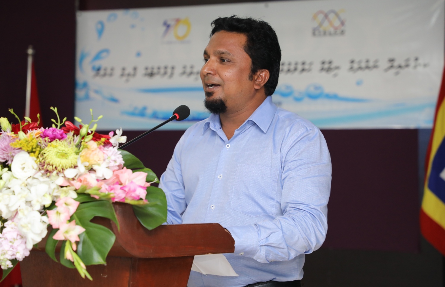 މަތިވެރި ދާއިރާގެ މެމްބަރު ހަސަން ޒަރީރު ވާހަކަދައްކަވަނީ -- ފޮޓޯ: ސްޓެލްކޯ