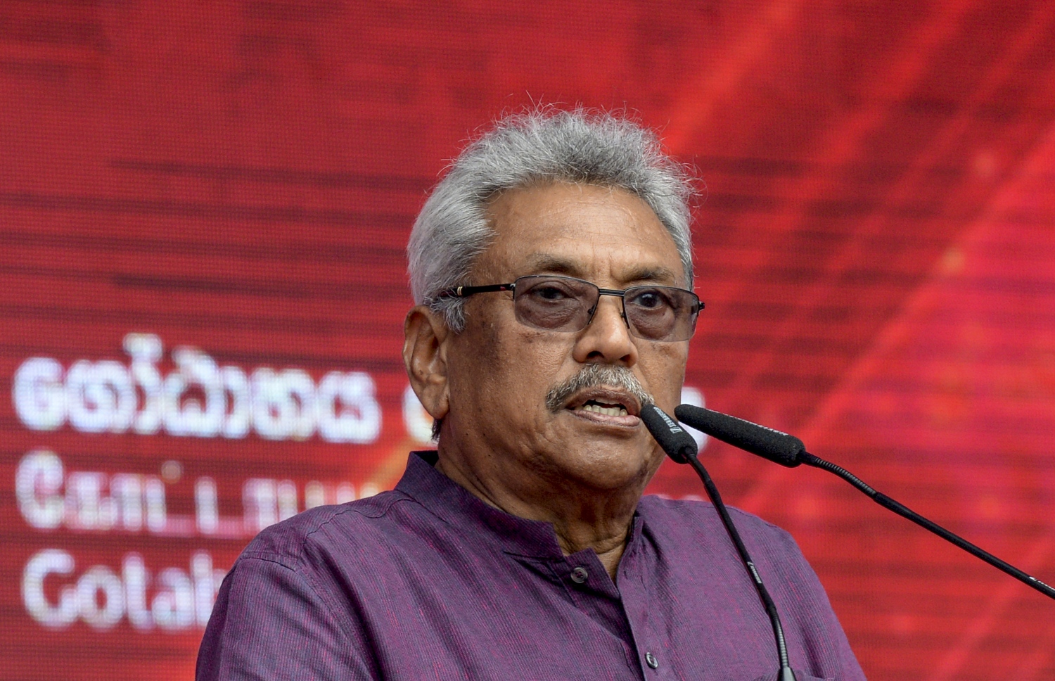 ސްރީ ލަންކާގެ ރައީސް ގޯޓާބޭ ރާޖަޕަކްސާ. --ފޮޓޯ:އޭއެފްޕީ