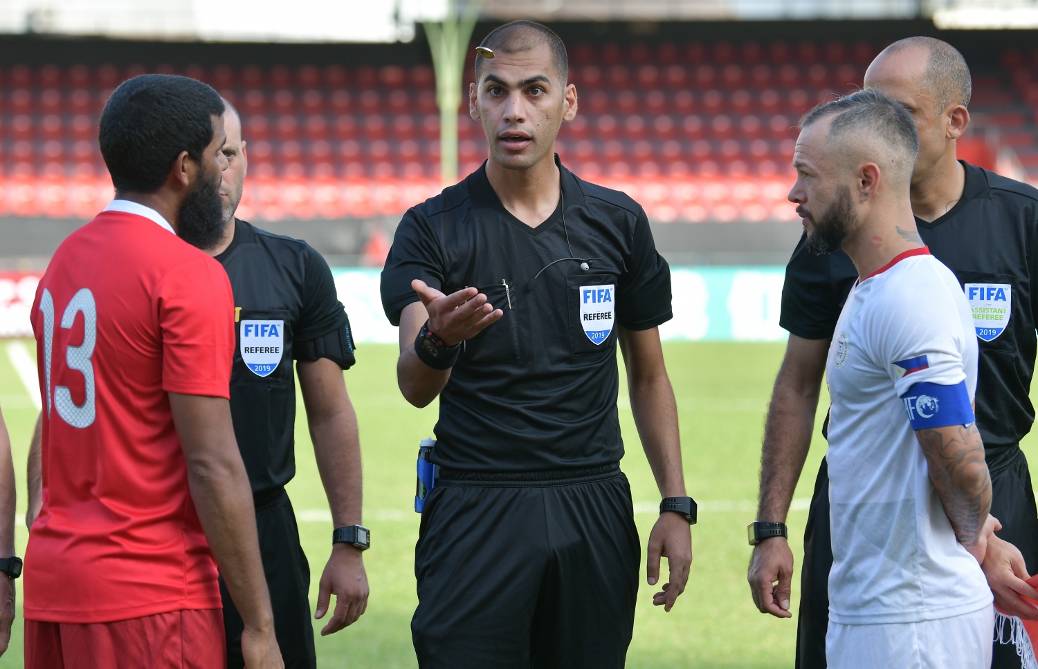 މާލެ: 14 ނޮވެމްބަރ 2019: ވޯލްޑް ކަޕް ކޮލިފައިންގައި ދިވެހިރާއްޖެ އާއި ފިލިޕީންސް ބައްދަލުކުރި މެޗުގެ ތެރެއިން: މިމެޗު 2-1 އިން ކާމިޔާބުކުރީ ފިލިޕީންސް . -ފޮޓޯ:ނިޝާން އަލީ /މިހާރު