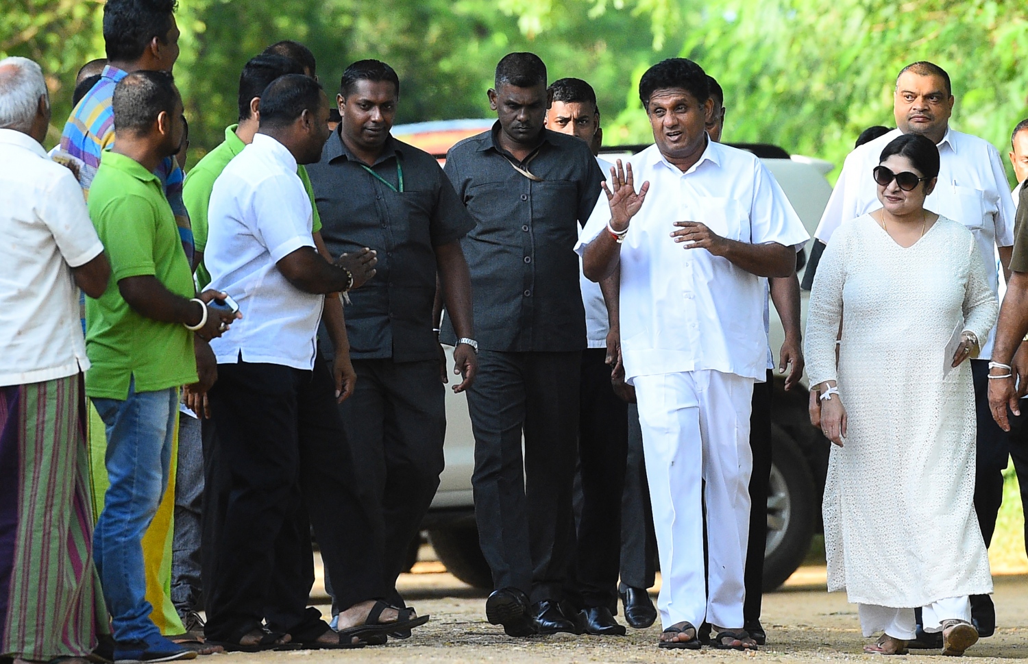 ޔޫއެންޕީގެ ޑިޕިއުޓީ ލީޑަރު އަދި ރިޔާސީ ކެންޑިޑޭޓް ސަޖިތު (މ) ވޯޓުލާން ވަޑައިގަންނަވަނީ. --ފޮޓޯ:އޭއެފްޕީ