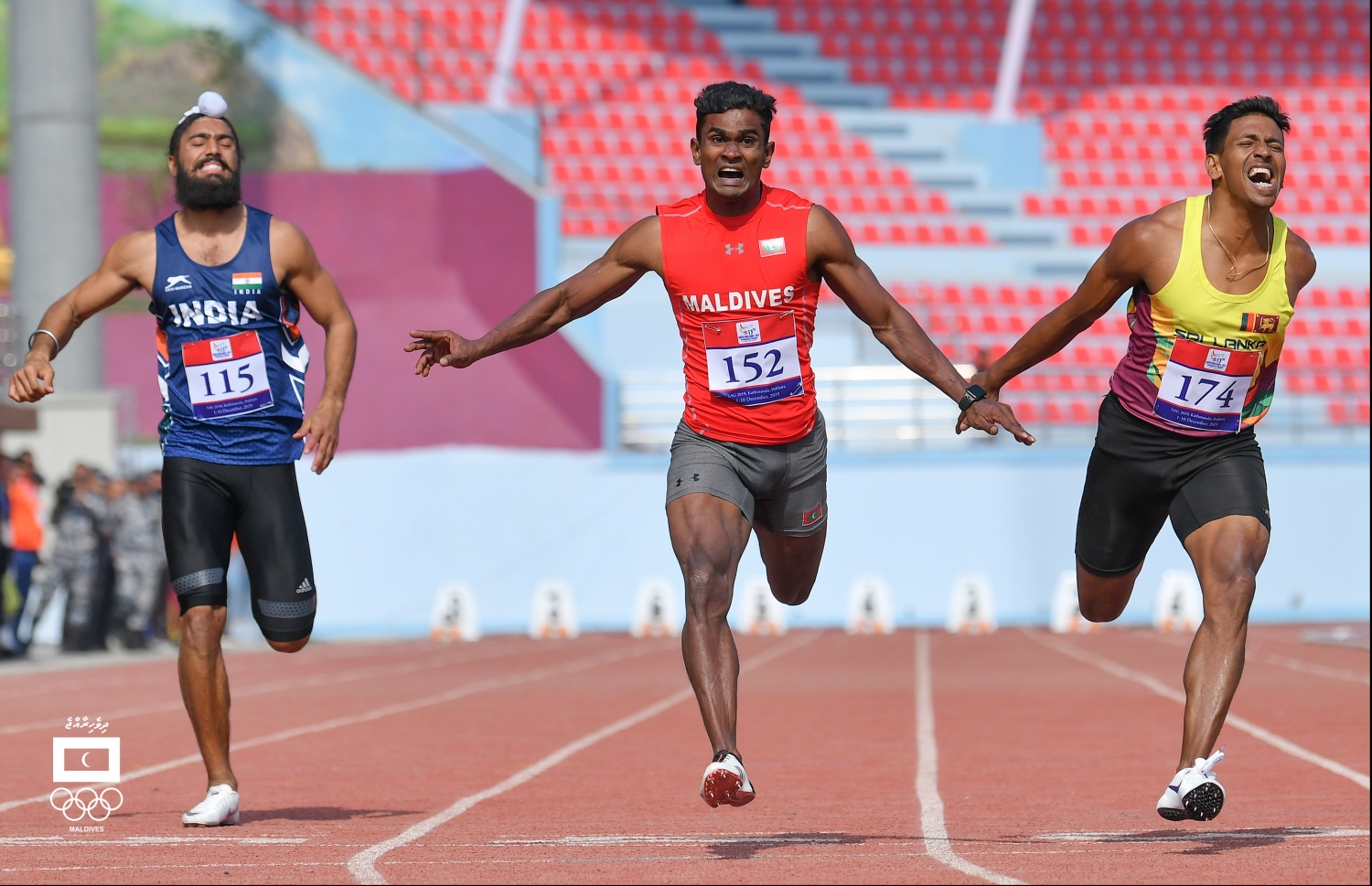 ސައުތު އޭޝިއަން ގޭމްސްގައި ސާއިދު ވާދަކުރަނީ. -- ފޮޓޯ: ހުސައިން ވަހީދު/ އެމްއޯސީ