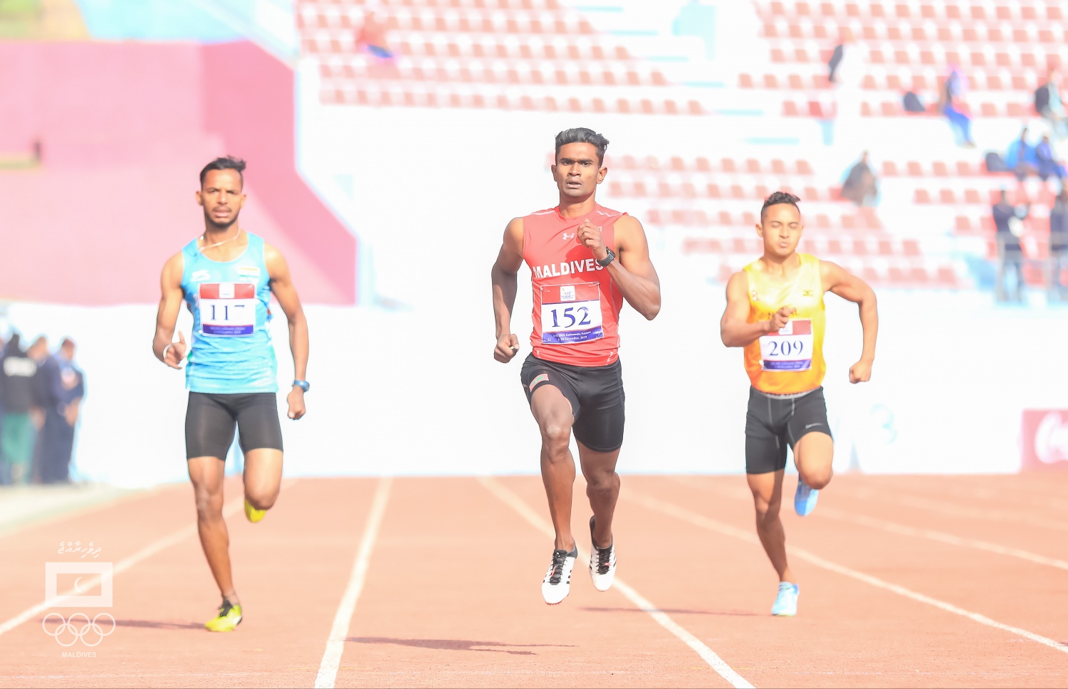 މިއަދު ބޭއްވި 200 މީޓަރު ދުވުމުގައި ސާއިދު ދުވަނީ.-- ފޮޓޯ: މޯލްޑިވްސް އޮލިމްޕިކް ކޮމިޓީ/އަބްދުﷲ އަބީދު