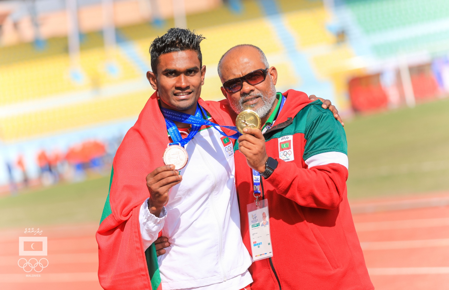 ކޯޗު ފާއިލް (ކ) އާއި ސާއިދު އިއްޔެގެ އިވެންޓަށް ފަހު. -- ފޮޓޯ: މޯލްޑިވްސް އޮލިމްޕިކް ކޮމިޓީ/ އަބްދުﷲ އަބީދު