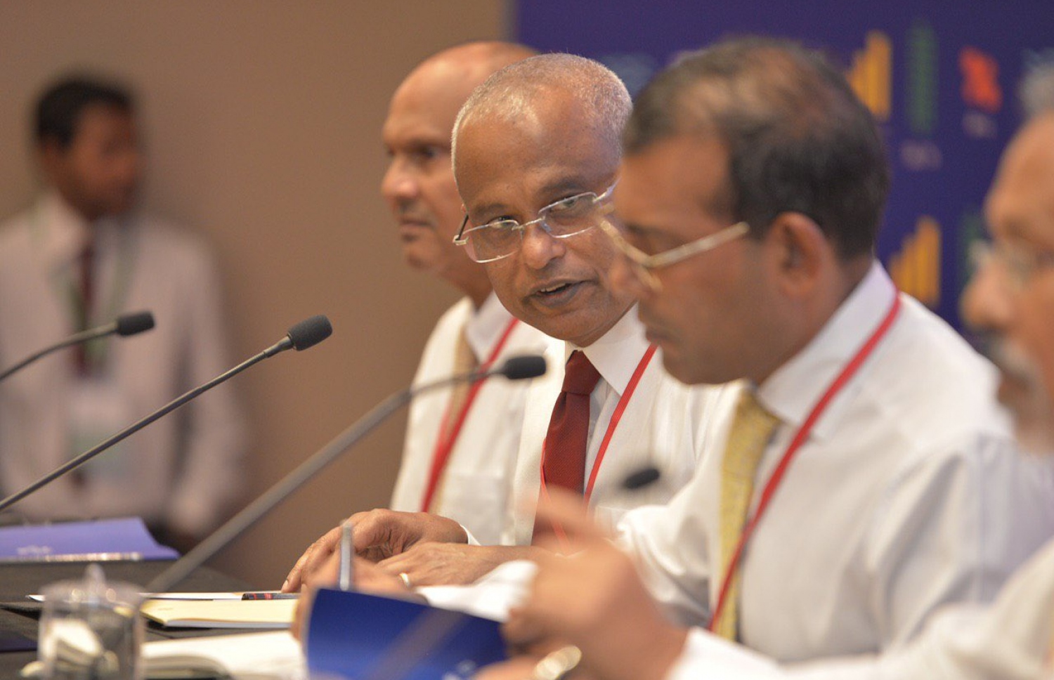 ކޮންފަރެންސްގައި ރައީސް އިބްރާހިމް މުހައްމަދު ސޯލިހް ވާހަކަ ދައްކަވަނީ-- ފޮޓޯ: ރައީސް އޮފީސް