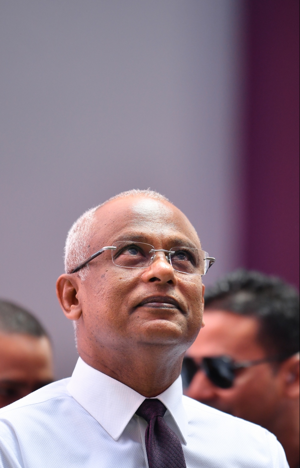 މާލެ: ޖެނުއަރީ 12، 2020: މިއަހަރު އަލަށް ކިޔަވައިދޭން ފެށި އިއްޒުއްދީން ސްކޫލު ހުޅުވުމަށް ބޭއްވި ރަސްމިއްޔާތުގައި، ރައީސް އިބްރާހިމް މުހައްމަދު ސޯލިހު ބައިވެރިވެ ވަޑައިގަންނަވަނީ.-- ފޮޓޯ؛ ހުސެން ވަހީދު /މިހާރު