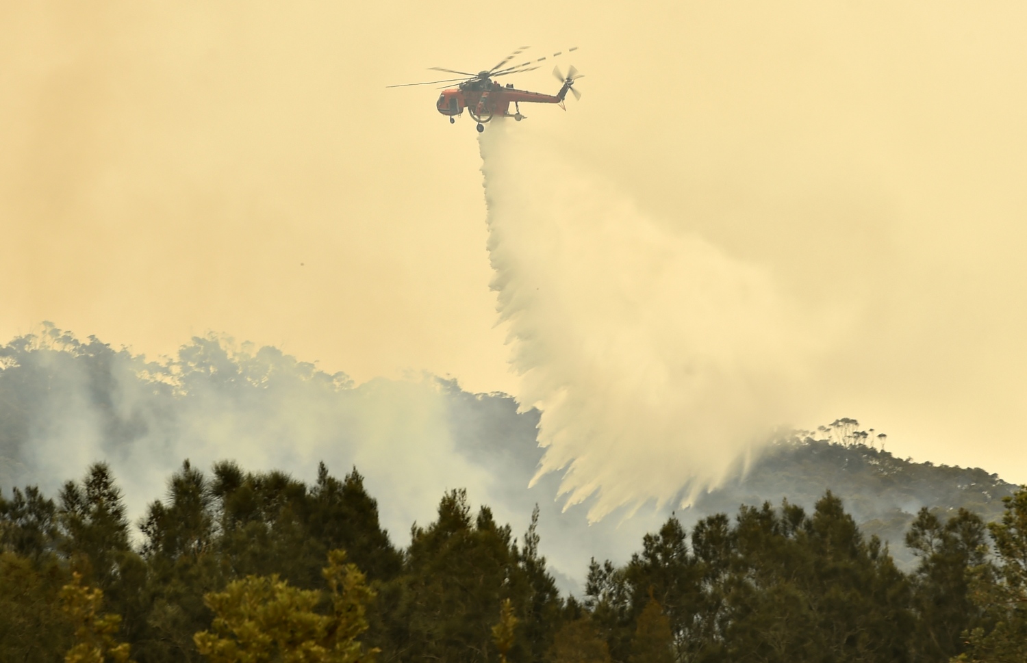 ނިއު ސައުތު ވޭލްސްގައި އަލިފާން ނިއްވަން ހެލިކޮޕްޓަރުން ފެންޖަހަނީ. --ފޮޓޯ:އޭއެފްޕީ