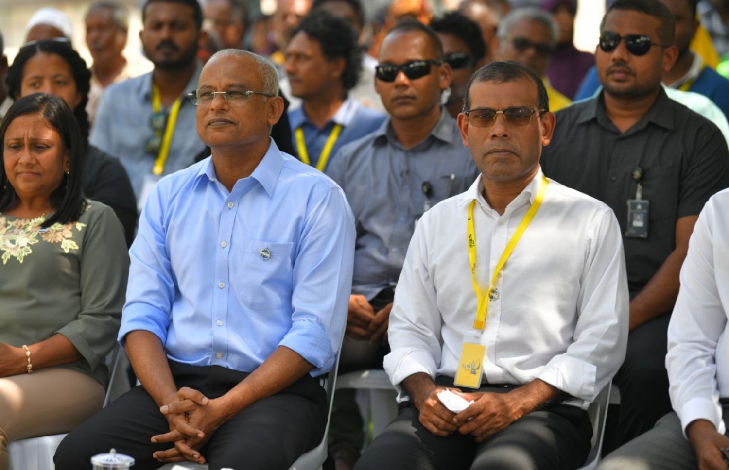 ބްލޫ ޕްރޮސްޕެރިޓީ ކޯލިޝަން އިން  ރާއްޖޭގައި ކުރާ ދިރާސާ ފެށުުމަށް ނޭކުރެންދޫގައި މިއަދު ބޭއްވި ރަސްމިއްޔާތުގައި ރައީސް އިބްރާހީމް މުހައްމަދު ސޯލިހު، ރައްޔިތުންގެ މަޖިލީހުގެ ރައީސް މުހައްމަދު ނަޝީދު އަދި ފިޝަރީޒް މިނިސްޓަރު ޒަހާ ވަހީދު ބައިވެރިވަޑައިގަންނަވަނީ. ފޮޓޯ: ރައީސް އޮފީސް