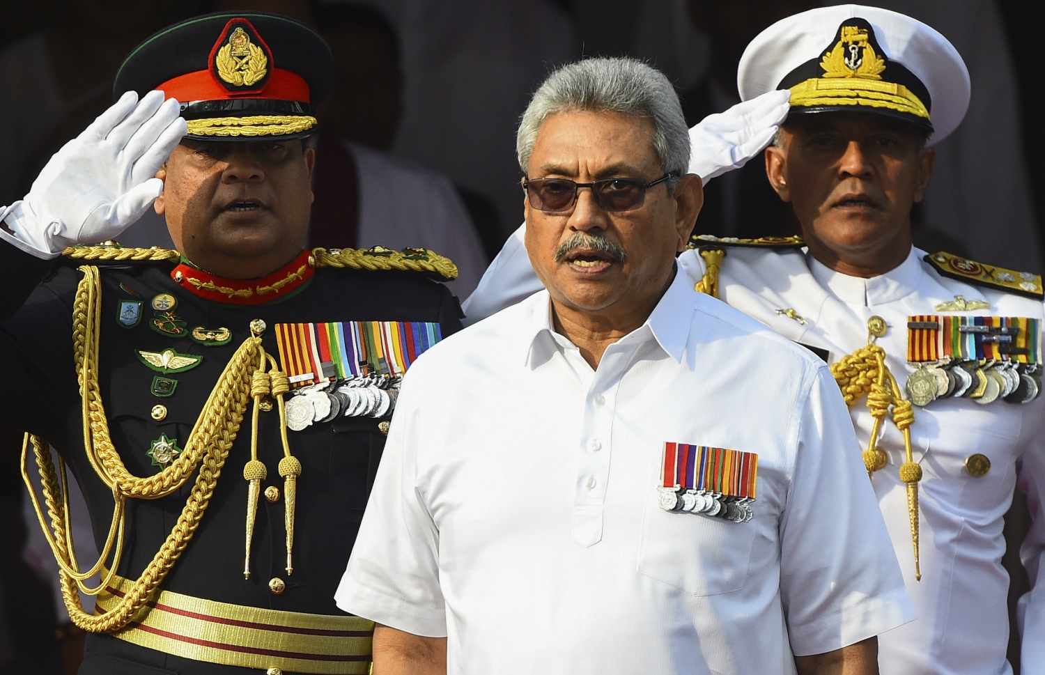 ކޮލަމްބޯ: ފެބްރުއަރީ 4، 2020: ސްރީ ލަންކާގެ 72 ވަނަ މިނިވަން ދުވަހުގެ ރަސްމިއްޔާތުގައި ރައީސް ގޯޓާބޭ ބައިވެރިވެޑައިގަންނަވަނީ. --ފޮޓޯ:އޭއެފްޕީ