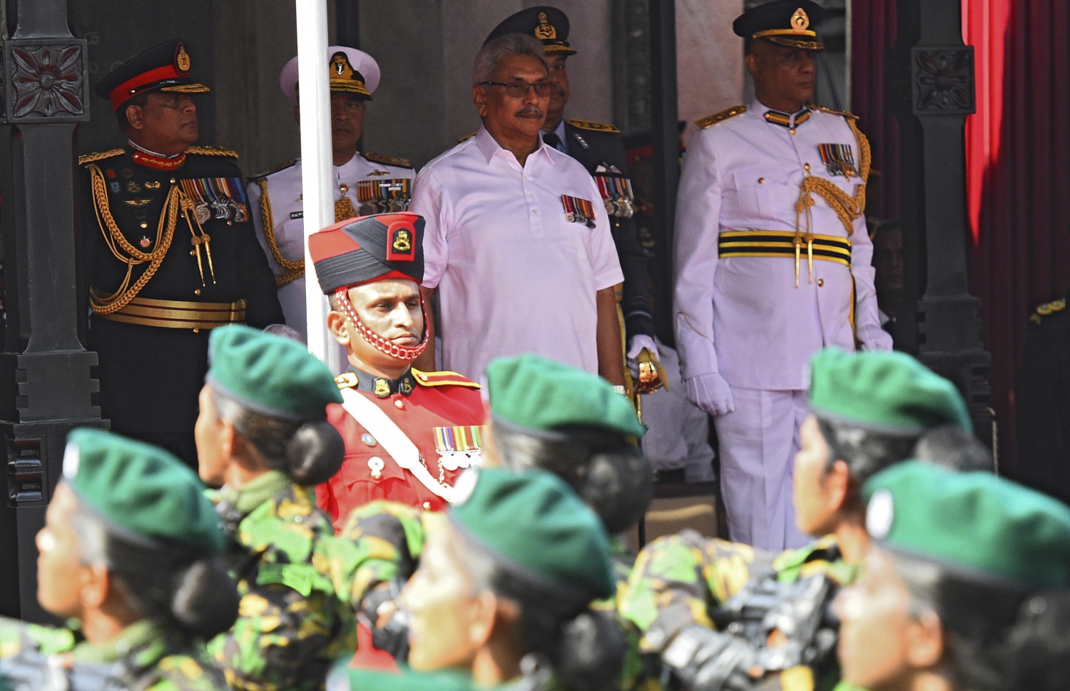 ކޮލަމްބޯ: ފެބްރުއަރީ 4، 2020: ސްރީ ލަންކާގެ 72 ވަނަ މިނިވަން ދުވަހުގެ ރަސްމިއްޔާތުގައި ރައީސް ގޯޓާބޭ ބައިވެރިވެވަޑައިގަންނަވަނީ. --ފޮޓޯ:އޭއެފްޕީ