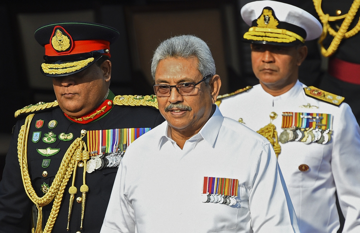 ކޮލަމްބޯ: ފެބްރުއަރީ 4، 2020: ސްރީ ލަންކާގެ 72 ވަނަ މިނިވަން ދުވަހުގެ ރަސްމިއްޔާތަށް ރައީސް ގޯޓާބޭ ރާޖަޕަކްސާ ވަޑައިގަންނަވަނީ. --ފޮޓޯ:އޭއެފްޕީ