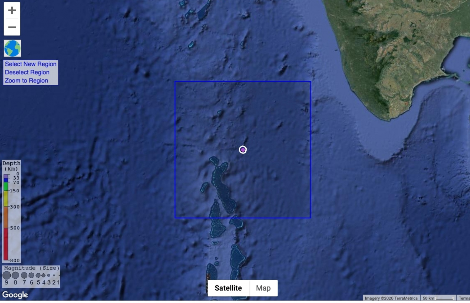 ބިންހެލުން އައި ހިސާބު އަދި އޭގެ އަސަރުކުރާނެ ކަމަށް ބެލެވޭ ސަރަހައްދު ފާހަގަކޮށްފައި