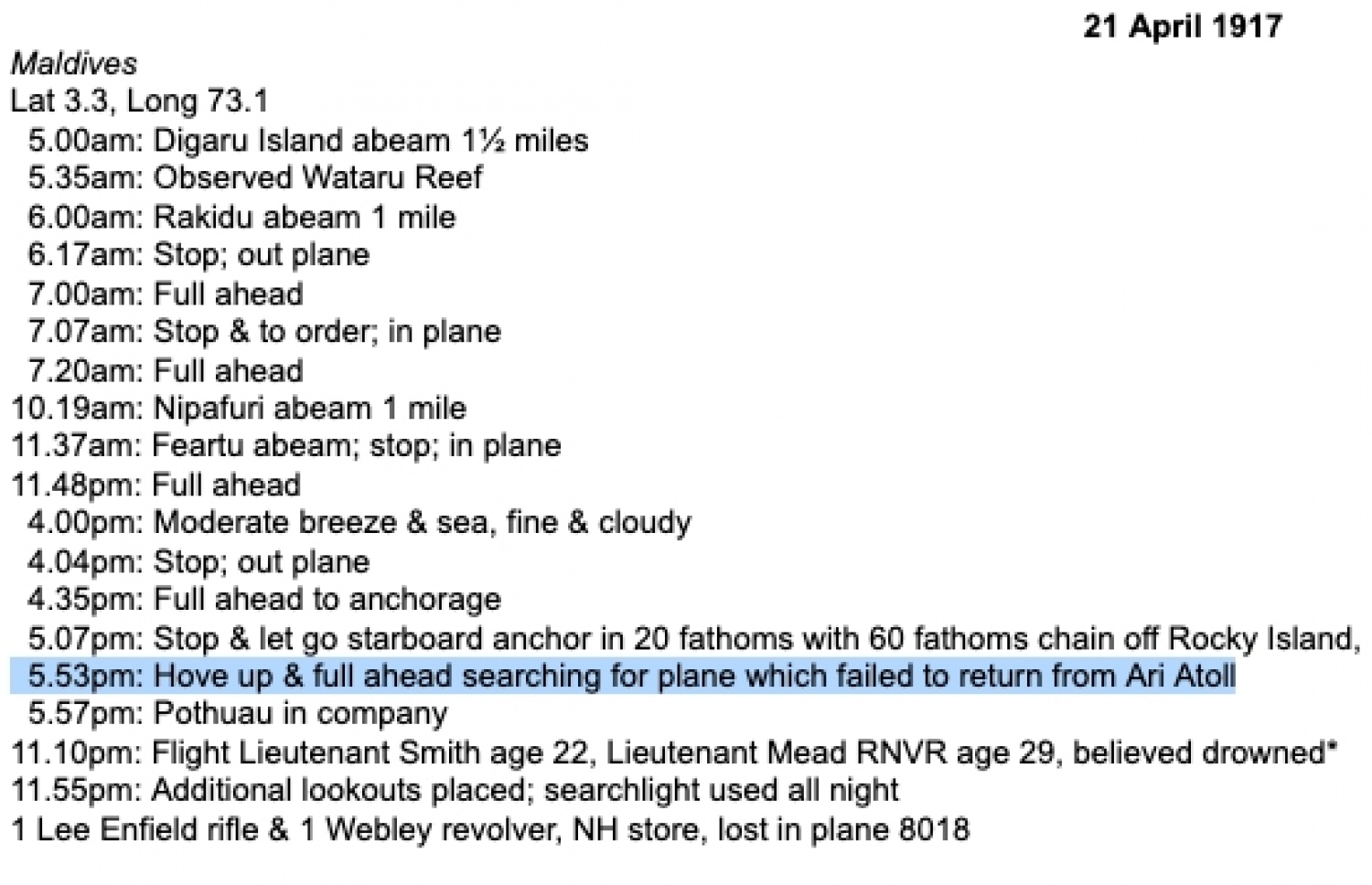 ޔޫކޭގެ ނޭވަލް ހިސްޓްރީގައި ހުރި ބައެއް ލޮގްތައް